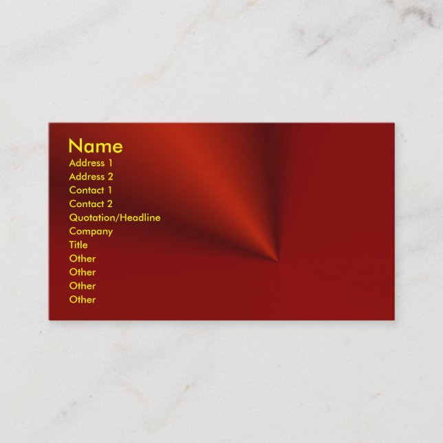 Rote Visitenkarte (Vorderseite)