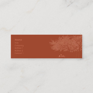 Rote Vögel - dünn Mini Visitenkarte