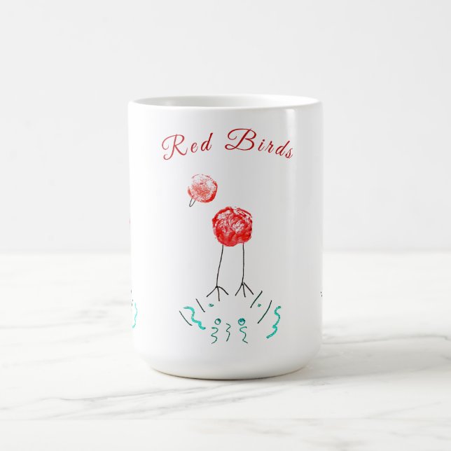 Rote Vögel - wunderlich - Grafik Kaffeetasse (Mittel)