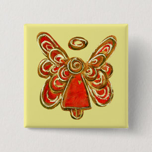 Rote Wächter Angel Holiday Art Button Buttons