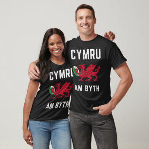 Rote walisische Drache Cymru Roots Rugby Fan Wales T-Shirt