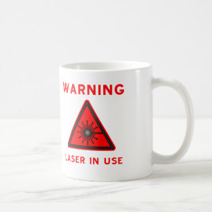 Rote Warnsymbol-Tasse Lasers Tasse