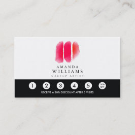 Rote Wasserfarbe Künstlerische Uhren Loyalität Treuekarte