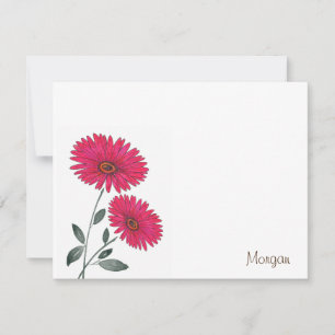 Rote Wasserfarbe, Pen und Tinte Mitteilungskarte