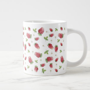 Rote Wasserfarben Erdbeeren Jumbo-Tasse