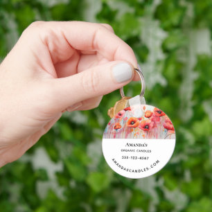 Rote Wasserfarben im Feld Schlüsselanhänger