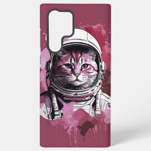 Rote Wasserfarbenkatze Samsung Galaxy Hülle