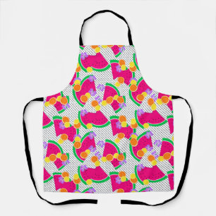 Rote Wassermelone Gelbe Zitronen Tropisch Schürze