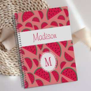 Rote Wassermelone Sommer Spaß Trend Monogramm Planer