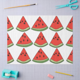 Rote Wassermelonenstücke Seidenpapier