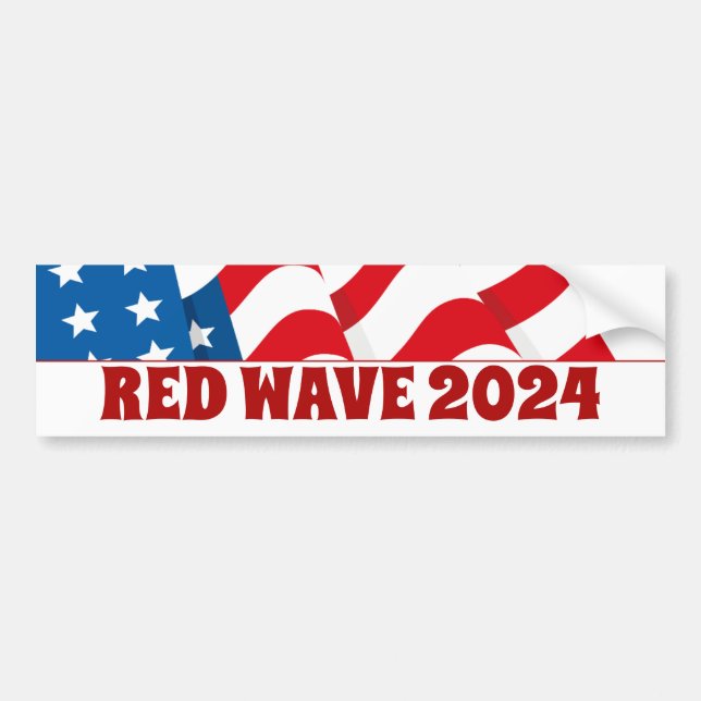 ROTE WAVE 2020 ABSTIMMUNG REPUBLIKANISCH AUTOAUFKLEBER (Vorne)