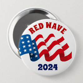 ROTE WAVE 2024 REPUBLIKANISCHE WAHLSCHALTFLÄCHE BUTTON