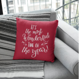 Rote Weihnachten Die schönste Zeit des Jahres Kissen