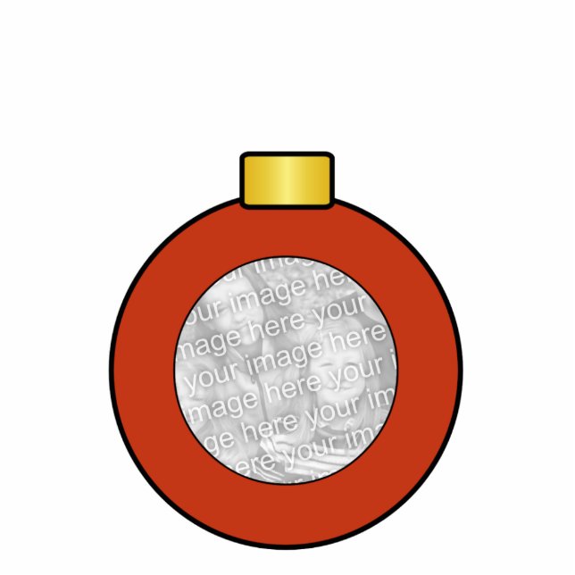 Rote Weihnachtsbaum-Birnen-Gewohnheits-Verzierung Fotoskulptur Ornament (Vorne)