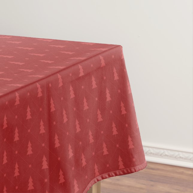 Rote Weihnachtsbaum-Tischdecke Tischdecke (Beispiel)