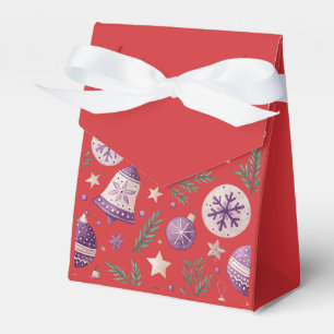 "Rote Weihnachtsbaumkugel- und Glocken-Geschenkbox Geschenkschachtel