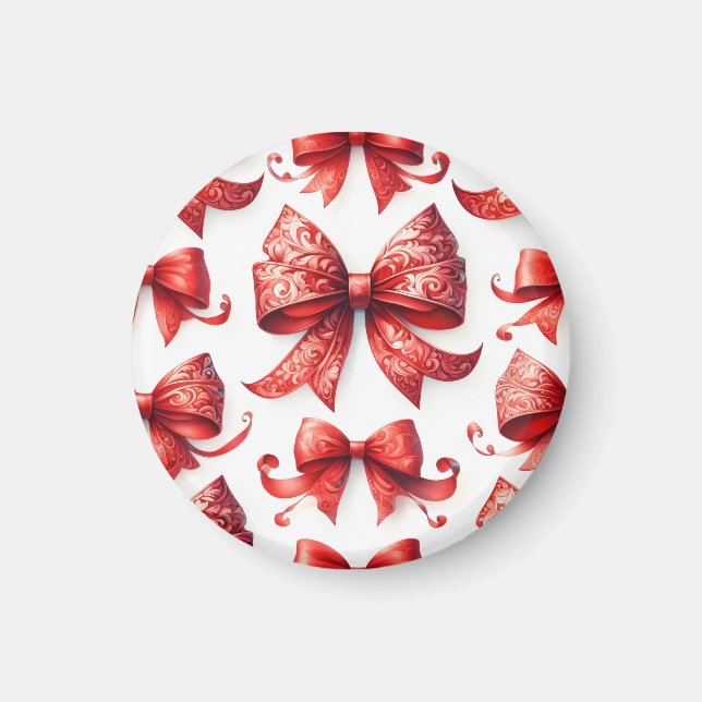 Rote Weihnachtsbögen Magnet (Vorne)