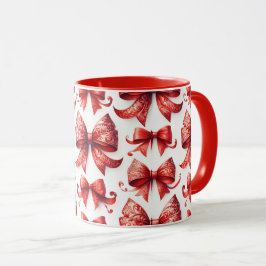 Rote Weihnachtsbögen Tasse