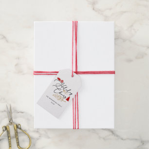 Rote Weihnachtsfeier Freuden Geschenkanhänger