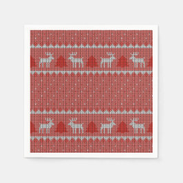 Rote Weihnachtsfeier Servietten