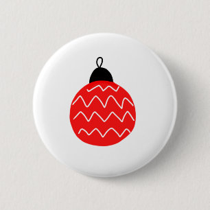 Rote Weihnachtsglocken Tasse Button