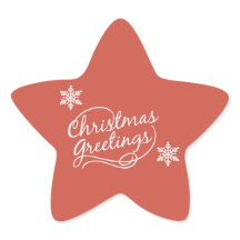 Rote Weihnachtsgrüße mit Snowflakes Aufklebern