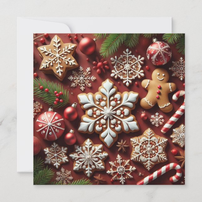 Rote Weihnachtskarte! Feiertagskarte (Vorderseite)