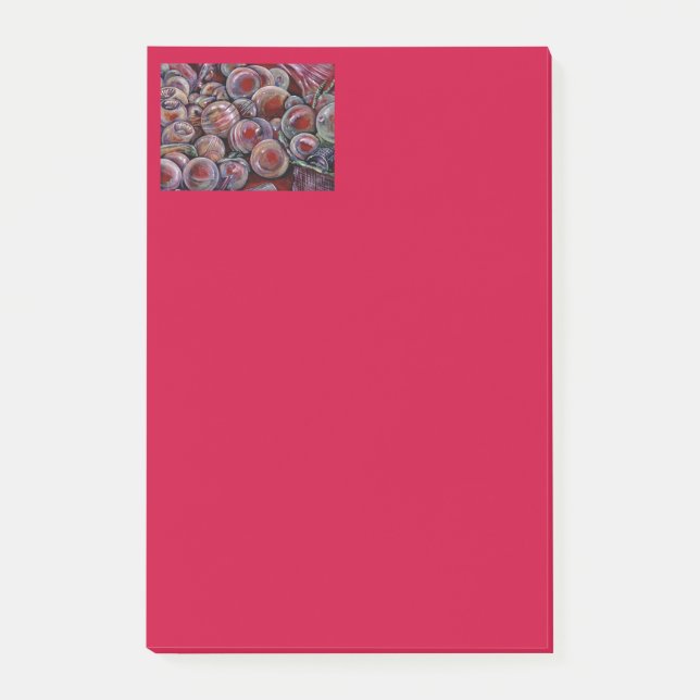Rote Weihnachtskugeln Post-it Klebezettel (Vorderseite)
