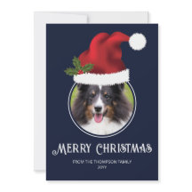Rote Weihnachtsmannmütze Benutzerdefinierte Fotovo