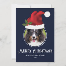 Rote Weihnachtsmannmütze Benutzerdefinierte Fotovo