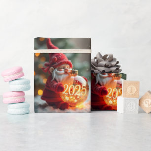 rote Weihnachtsmannmütze Geschenkpapier
