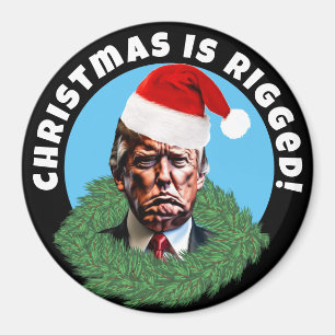 Rote Weihnachtsmannmütze Trump zitterte Weihnachte Magnet