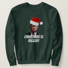 Rote Weihnachtsmannmütze Trump zitterte Weihnachte Sweatshirt