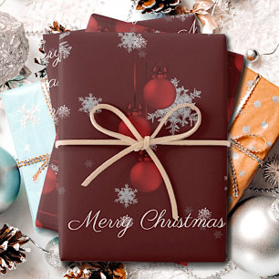 Rote Weihnachtsschmuck Umschlagpapier Blätter
