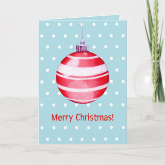 Rote Weihnachtsschmuckkarte Feiertagskarte