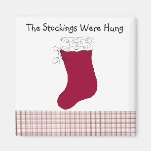 Rote Weihnachtsstrumpf Magnet