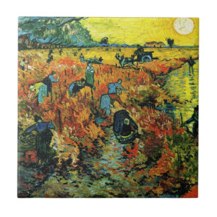 Rote Weinberge Van Gogh an Arles Fliese