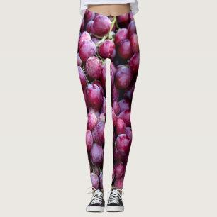 Rote Weintrauben: Lusziger Hintergrund. Leggings