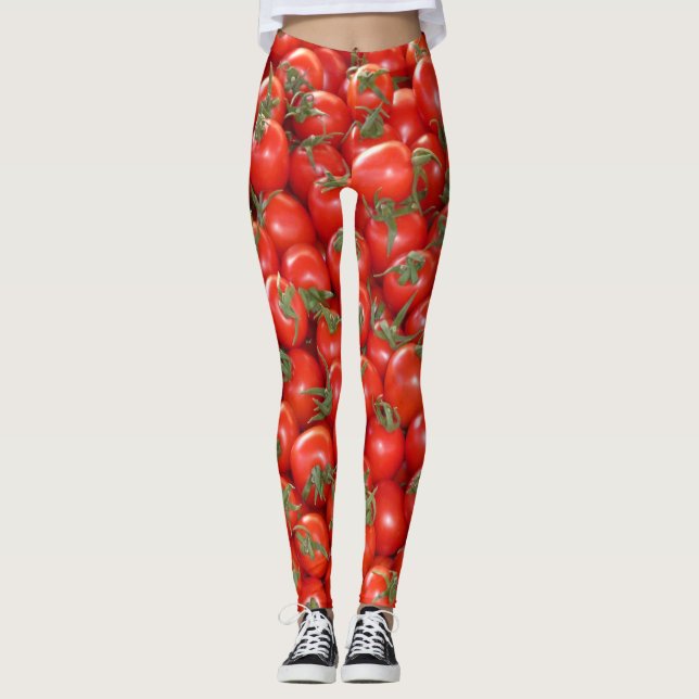 Rote Weintrauben Tomaten/Paradeiser Leggings (Vorderseite)