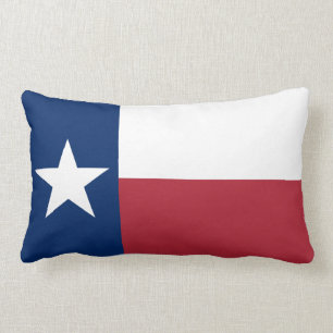 Rote Weiß Blaue Texas-Flagge Lendenkissen