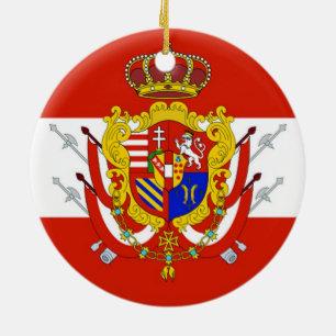 Rote Weiße Banner Großherzogtum Toskana Keramikornament