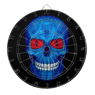 Rote weiße Blau USA-Zombie-Schädel-KäfigDartboards Dartscheibe