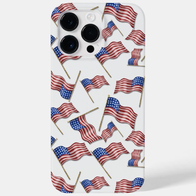 ROTE WEISSE BLAUE PATRIOTISCHE AMERIKANISCHE FLAGE Case-Mate iPhone HÜLLE (Rückseite)