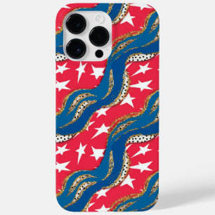 ROTE WEISSE BLUE GOLD PATRIOTIC STARS STRIPEN Case-Mate iPhone 14 PRO MAX HÜLLE