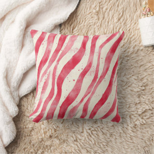 Rote Weiße Candy Canes Weihnachten   Kissen