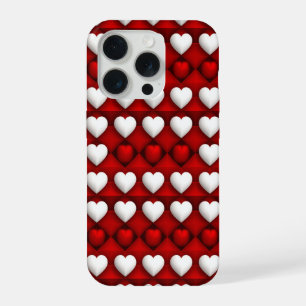 ❤️ Rote Weiße Herzen ✨ Süße Liebesästhetik ❤️ iPhone 15 Pro Hülle