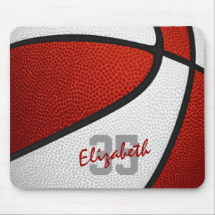 rote weiße Mädchen Jungen Sport Basketball Mousepad
