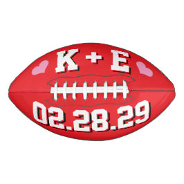 ROTE WEISSE & ROSA HERZEN Hochzeitsinitialen und D Football