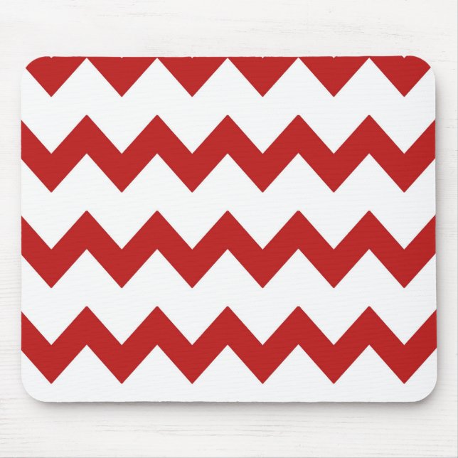 Rote weiße Sparren Mousepad (Vorne)