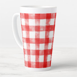 Rote weiße Streifen Milchtasse